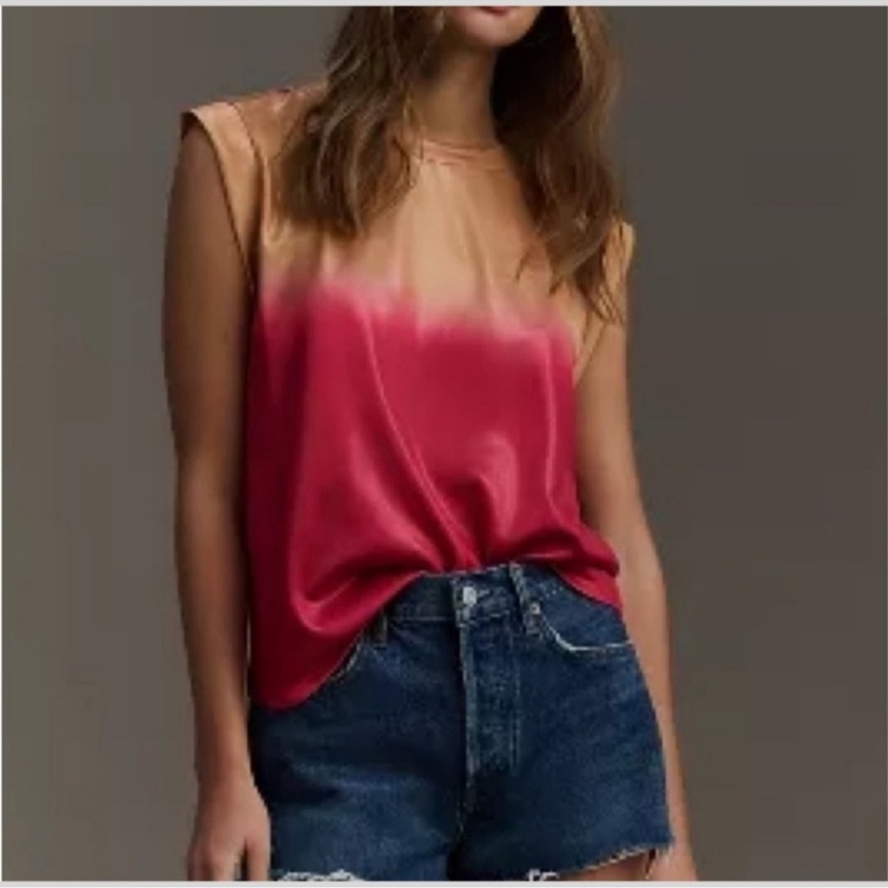 Anthropologie Porridge Muscle Tee Ombré Size Small NWT